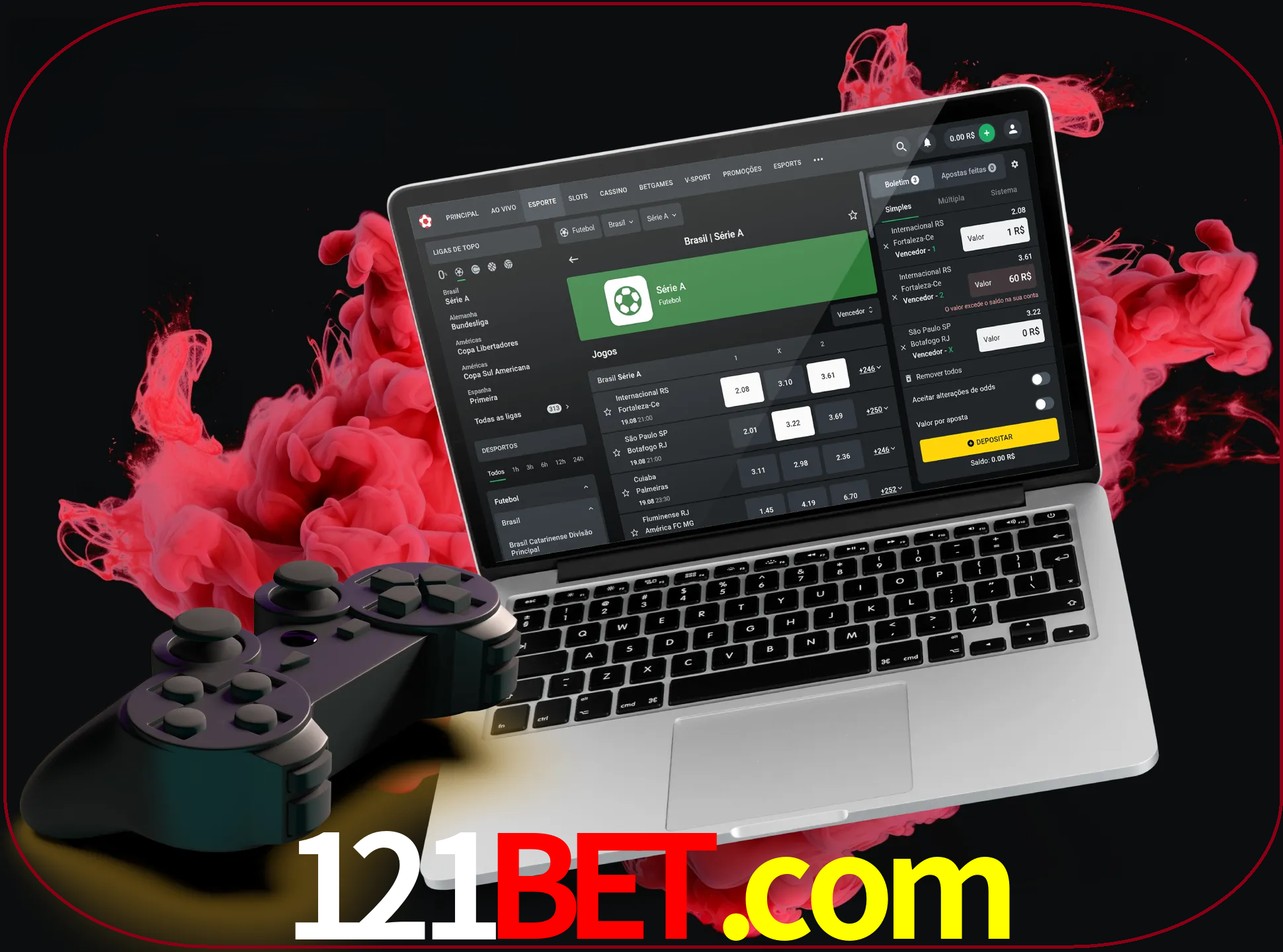 Visite a secção especial de jogos de vídeo em 121bet para descobrir em que jogos pode apostar e ganhar muito dinheiro.