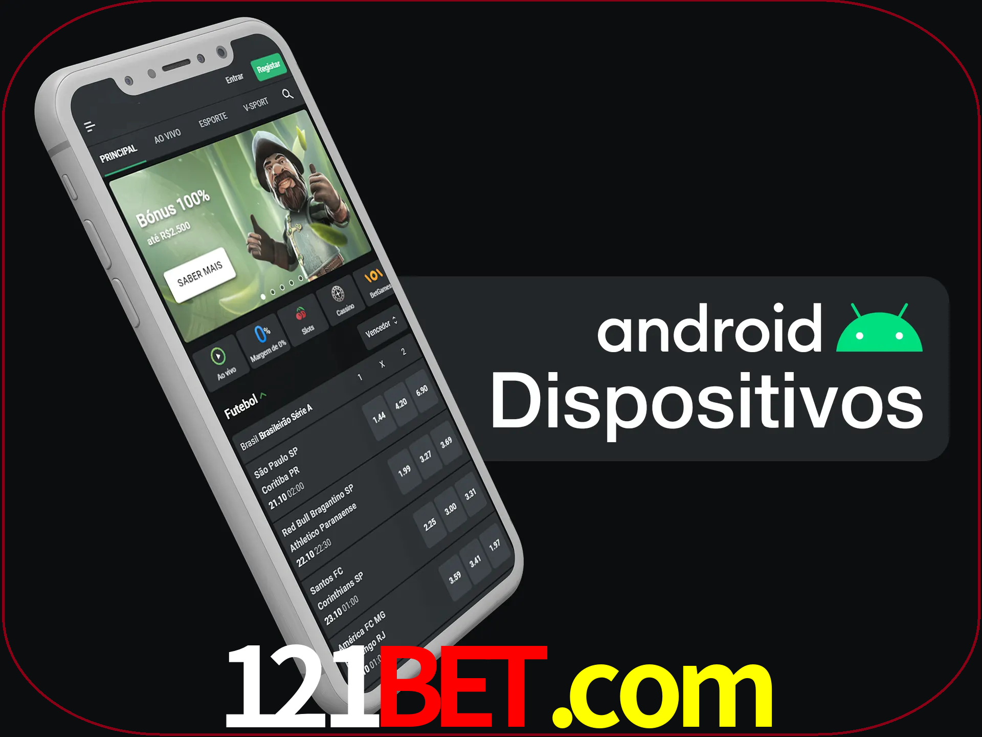 O aplicativo suporta a maioria de todos os dispositivos Android.
